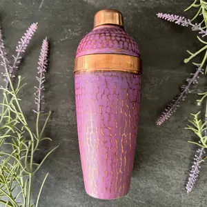 Mexican Handmade Copper Shaker 24 oz. Cobbler- Lavender