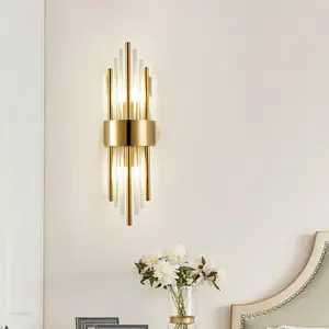 Crystal Wall Lamp, Premium Quality Glass Body, Ideal for Bedroom Living Room Hotel Corridor Decor, G9 Bulb Included