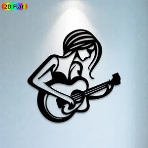 1pc Musician Metal Wall Art,Elegant Musician Statue Mural, Ideal Gift for New Year, Christmas, Music Decor Enthusiasts, Rust-Resistant Metal Wall Decor Wall Sculptures, Perfect for Living Room Wall & Garden Fence, Stylish Home Decor Accent