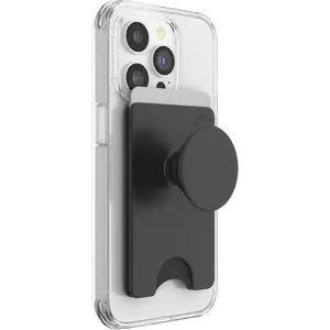 Phone Wallet with Expanding Kickstand, Phone Card Holder-Black