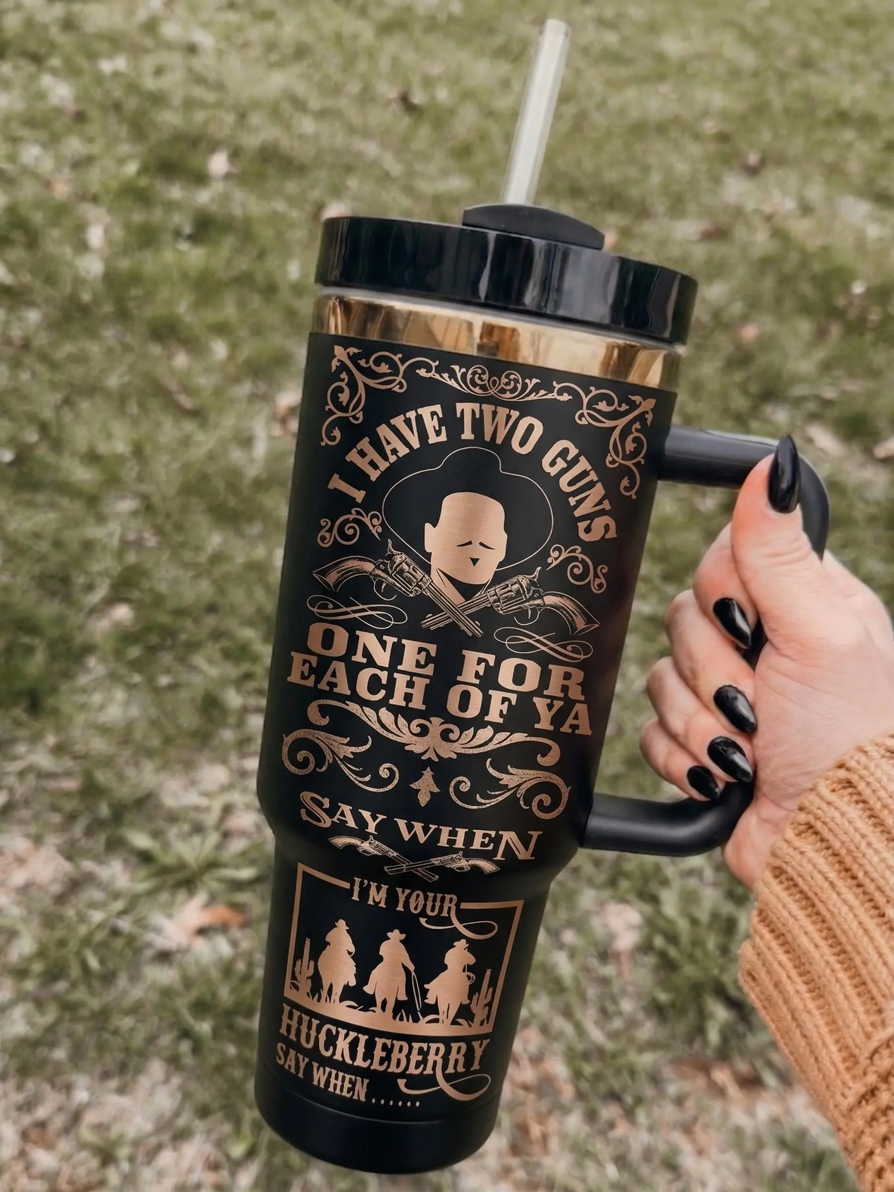 Doc Holliday Tumbler Val Kilmer Tombstone Tribute for Movie Buffs & Western Fans