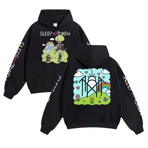 Sleep Token Unisex Hoodie for Autumn Winter Thick Warm Sleep Symbol Fan Style Retro Print Versatile for Ins Street Style Couples Outfits Top Choice for Boyfriend Gift Fabric Menswear Casual Fit