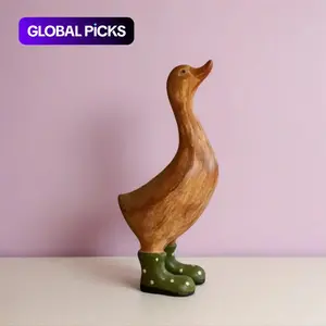 Goose Statue for Home Decor, Resin Swan Figurine for Indoor & Outdoor Use, Farmhouse Desk Decor for Living Room & Garden Art #GLOBAL PICKS