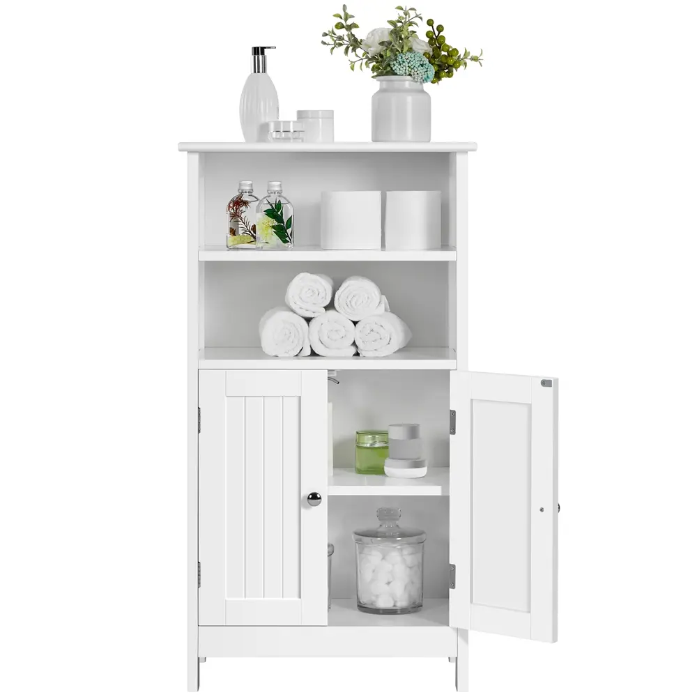 Yaheetech Modern Free-Standing Storage Cabinet, Entryway Bathroom Floor Cupboard with Double Doors, Adjustable Shelf, Tall Side Organizer Furniture, Entryway Storage Cabinets, Freestanding Storage Cupboard