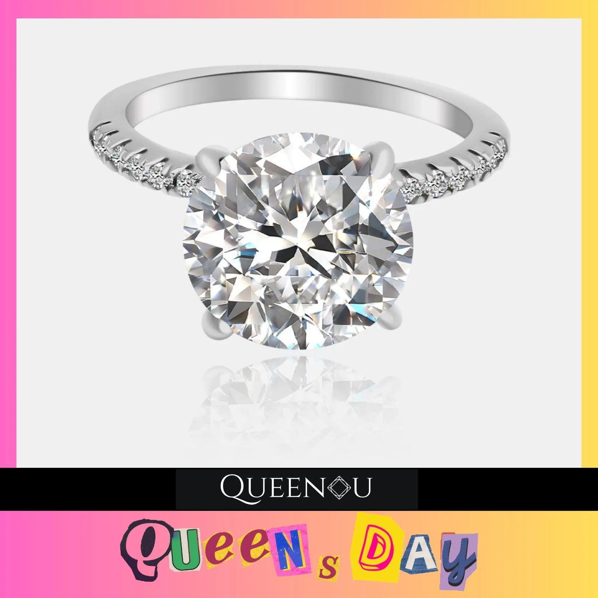 【838】Valentine's Flash  Stellar Brilliance Solitaire Synthetic Moissanite Ring – Elegant Wedding, Engagement, and Anniversary Gift for Women. Classic and Fashionable Design, Perfect for Special Occasions and Daily Wear. Christmas gift