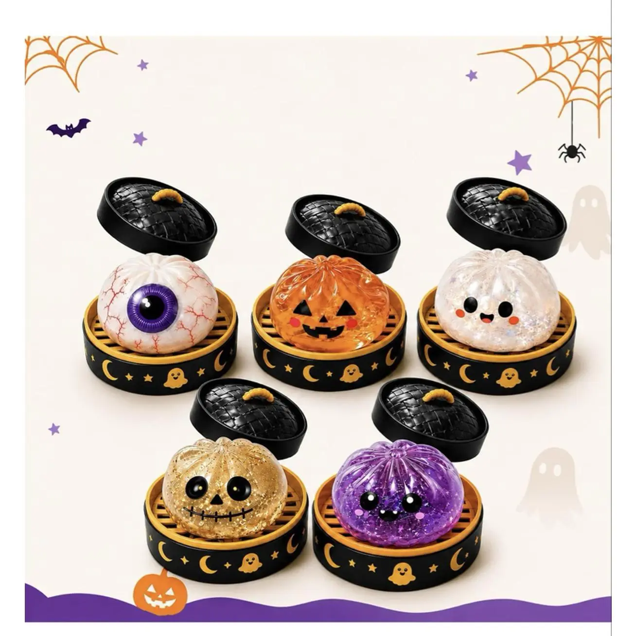 Halloween Dumplings - Festive Treats with Spooky Designs and Colorful Variations for a Fun Halloween Experience