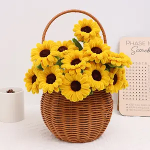Handmade Sunflower Twister Sticks, Vibrant Artificial Sunflower Faux Flowers, Home Decor, Artificial Flower Decorations, Perfect for Mother's Day, Weddings & Special Occasions, No Vase Included