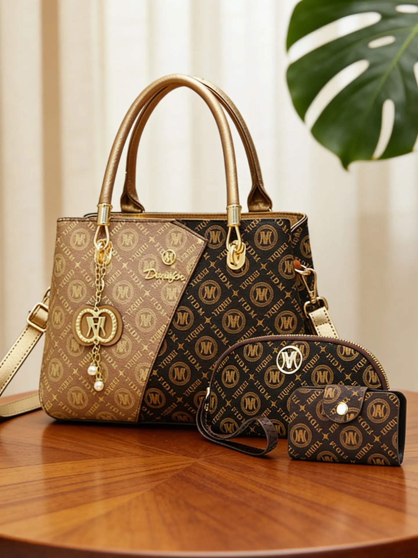 Commuting versatile women's handbag, Fashionable handbag, printed bag with multiple pockets, large capacity, light luxury design, a must-have for the workplace, a birthday, Christmas, Mother's Day gift for women