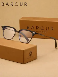 BARCUR Business Style Unisex Anti Blue Light Glasses, Quality Eyeglasses With Pc Lens Material, Trendy Square Frame, Eyeglasses Frames, Fashionable Decoration, Enhanced Visual Comfort, Brand Packaging, Excellent Gifts