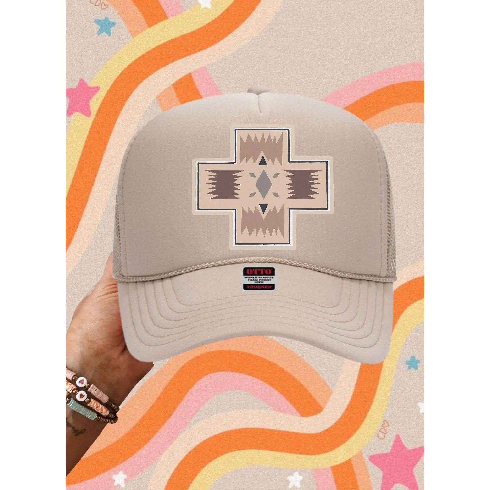 "Pendleton Mountain" Trucker Hat — Western Mountain-Inspired Snap-Back with Mesh Back & Structured Front