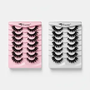 Summer Wispy & D Curl Eyelashes Bundle, 2/3 Counts/set Polyester and Synthetic Fiber, Naturally Curly and Volumized False Eyelash Extensions for Eye Makeup Enhancement