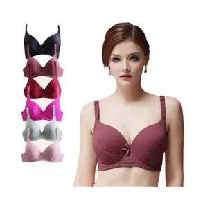 08# Full Coverage Lace Trim Underwire Bras, 6-Pack Multicolor Collection, B-DD Cups