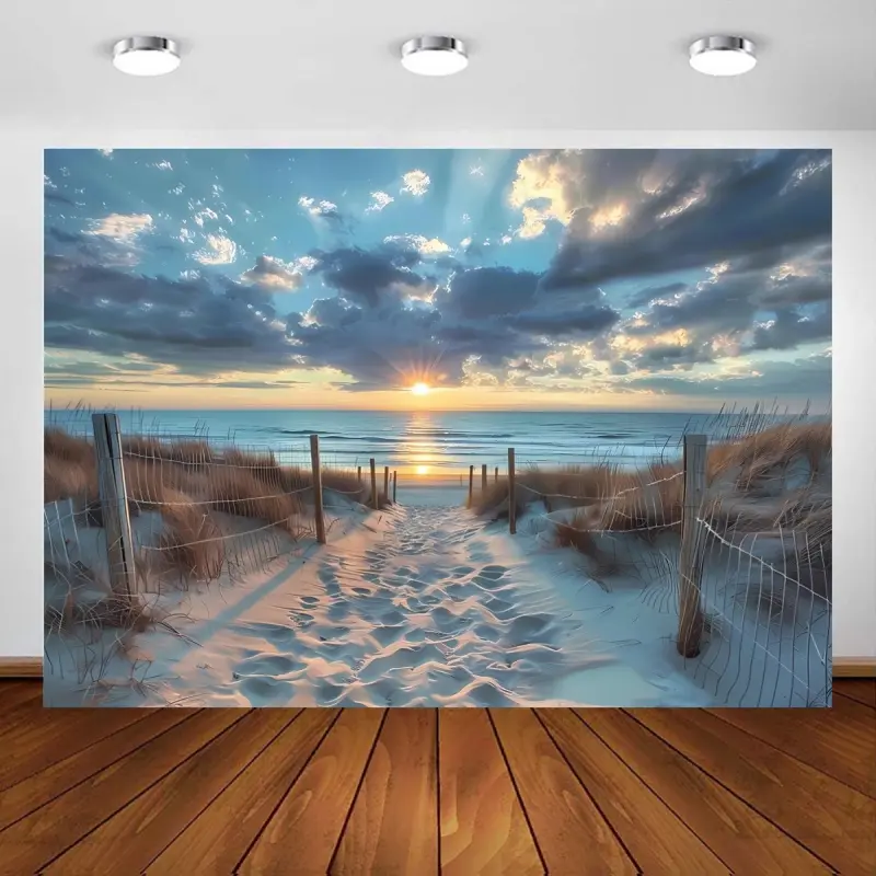 Extra Large Nautical 100% Polyester Coastal Sunset Wall Hanging Tapestry - Indoor Decor with Hook Set, Vertical Hang, Day of the Dead Design, Hand-Wash Safe, Custom Image Upload Option, Teen Bedroom Accessory, Artistic Touch