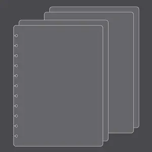 Letter Discbound Notebook PP Covers(2 Set/ 4 count) Compatible with Circa Arc TUL and Happy Planner(Super Clear,Letter)