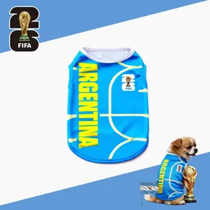 FIFA World Cup Official 2026 Licensed Luxury Pet Clothes Dog Jerseys  Cat T-shirt Comfortable Dog Apparel T Shirt Support USA/Mexico/Argentina/Brazil