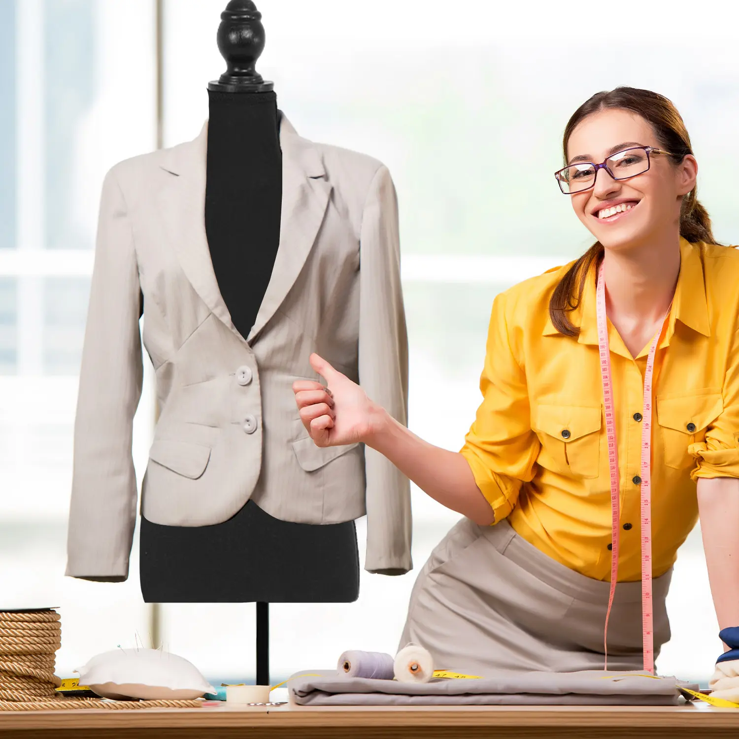 BestOffice Mannequin Dress Form Female Dress Model Torso Display Mannequin Body 49-63 Inch Height Adjustable Tripod Stand Home Decor Robust