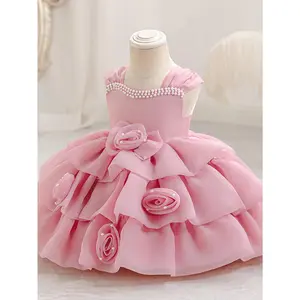 [Flowers |       beads] guru85 WOMEN'S childen's flowers and beads summer dresses |       princess dresses, flower childen's wedding dresses, little girls gauze dresses, Hostess puffy skitts