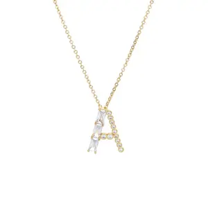 Mixed Crystal Initial Necklace