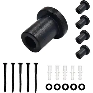 5 Pack 1.18" Barn Door Wall Spacer with lag Bolts, Wall Anchor for Flat Track for Sliding Barn Door Hardware Track Spacers
