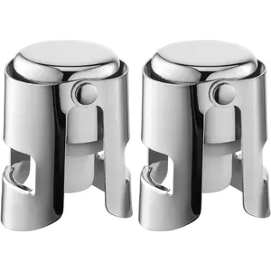 Champagne Stoppers with Stainless Steel Champagne Saver with  Grade  Leak proof Keep  Suitable for Champagne, Cava, Prosecco and Sparkling (, 2 Pack)