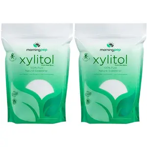 PACK of 2 Morning Pep Pure Birch Xylitol Sweetener with no aftertaste NON GMO KOSHER GLUTEN FREE PRODUCT OF USA