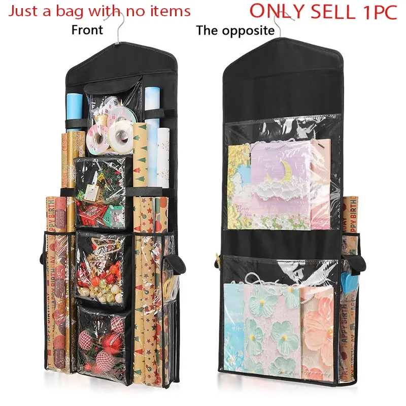 Wrapping Paper Storage, Gift Wrap OrganizerHolder Double-Sided Hanging Gift Bag StorageOrganizer, Organizing Tools, Oxford Fabric Organizers, Hangable