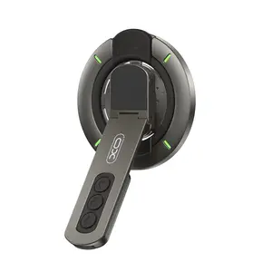 2026 Dual-Sided MagSafe Phone Grip Stand for Apple iPhone 16/15/14/13/12 Series 360° Rotatable Ring Ultra-Strong Magnets Foldable Desktop Portable Fidget Support Back Mount Graphite Black