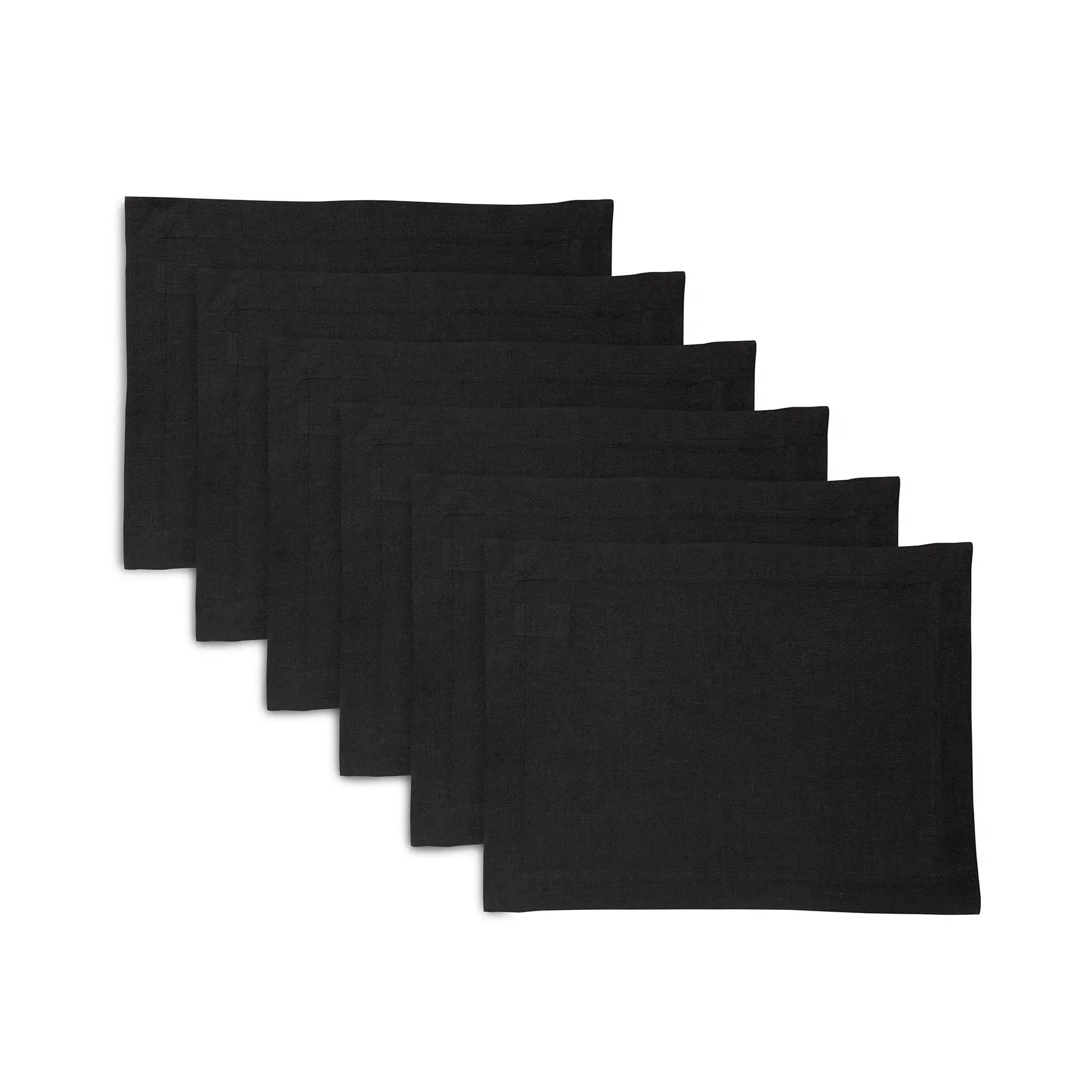 Solino Home Sonoma Linen Placemats - 100% Pure Hand-Dyed Tableware for Casual Entertaining (Coasters Included)