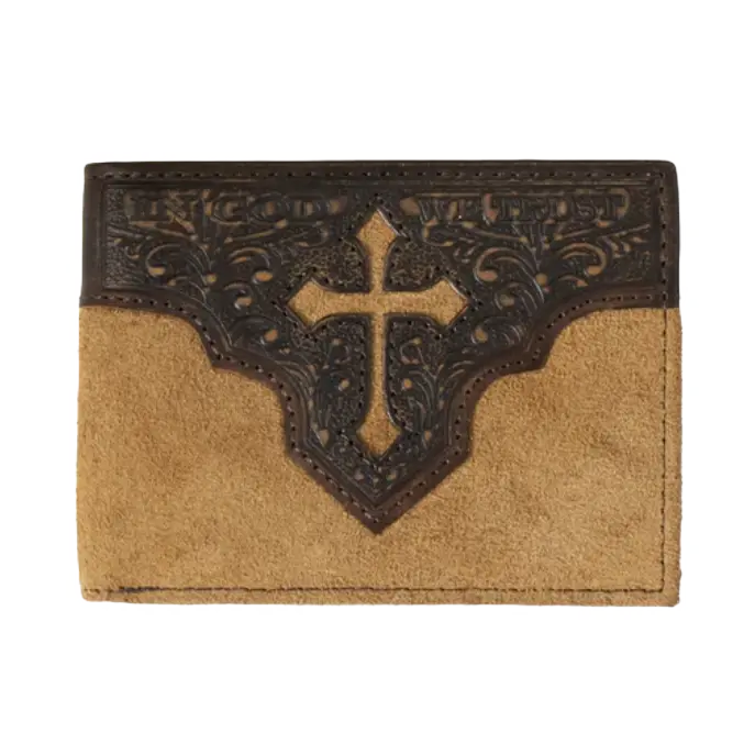 Nocona® Men's Bifold Cross Engraved Leather Wallet N5413708