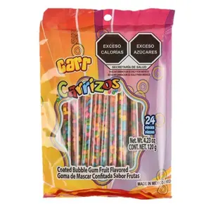 CARRIZOS COATED BUBBLE GUM FRUIT FLAVOR PARTY TREAT 24CT/ 4.23OZ