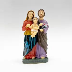 3" Holy Family Statue – Miniature Catholic Figurine of Mary, Joseph & Baby Jesus