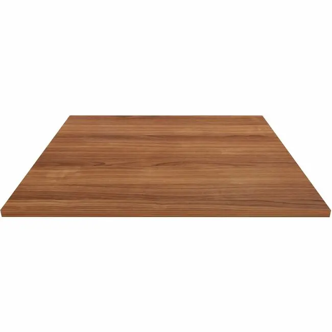 Lorell LLR69962 Laminate Conference Tabletop - 42x1x42 in, 1" Thick Tabletop, Walnut for Hospitality Lobbies, Reception Desk Use