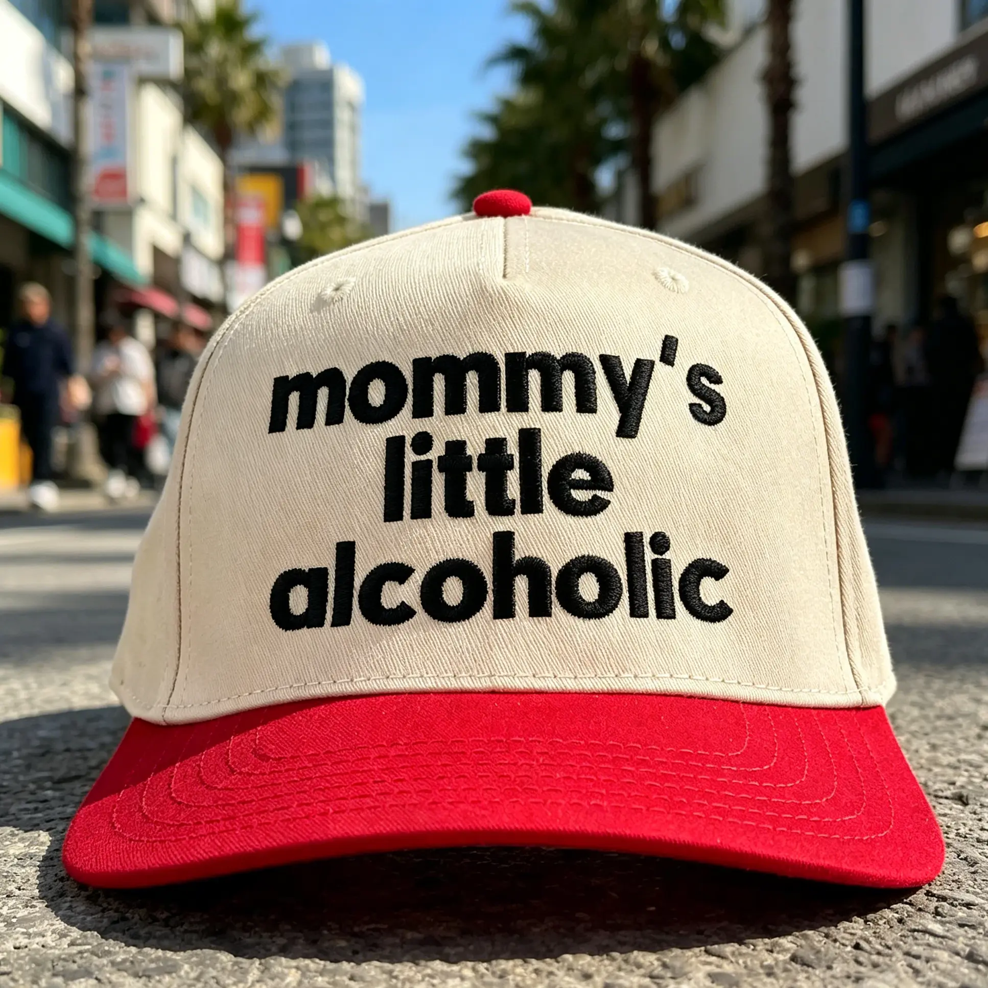 Novelty Casual Party Hat - High Quality Hat, Breathable Polyester Cotton Snapback Baseball Cap, Adjustable Durable 1-Size Adult Accessory, Meme-Themed Drink Lover Wearable Art (Mommy's Little Alcoholic, Tequila, Beer, Margs, Cowboy, Cowgirl), Fashion Snap