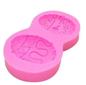 Easter Egg Chocolate Candy Mold Silicone, 2 Egg Designs