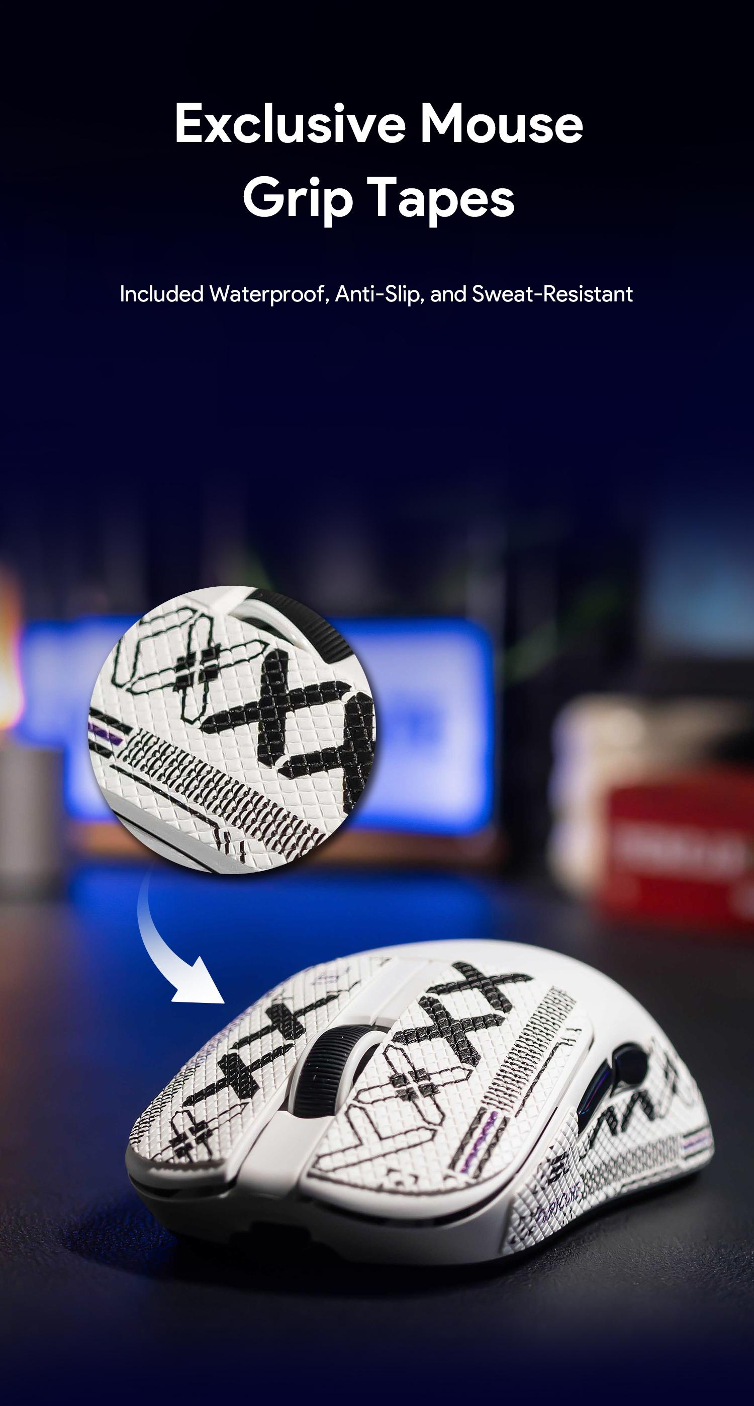 FURYCUBE G3 Lightweight Wireless Gaming Mouse 6 adjustable level DPI UP to 22000 Ergonomically Design 2.4G Bluetooth Long Battery Life Weight 49g Office Gaming Mice【Free Anti-Slip Stickers】auto clicker, gift, ps5 xbox fps games