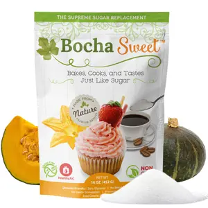 BochaSweet Supreme Sugar Replacement (16 oz), Low Calorie 1:1 Sugar Substitute, Kabocha Extract in Xylitol Structure, Keto-Friendly, Diabetic Friendly, Gluten Free, Non GMO, No Bitter Aftertaste, Ideal for Baking
