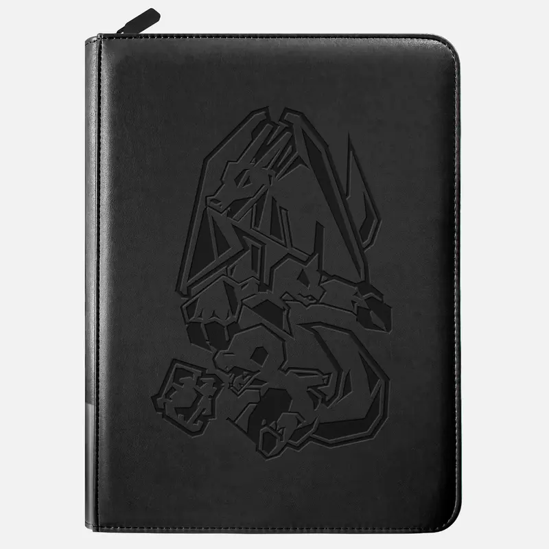 pokemon card binder no rings TopDeck 500 Ringless Zip Pro - 9-Pocket Pages Side Load Sleeve TCG Storage Portfolio, Compatible with Pokemon, Yu-Gi-Oh, One Piece, MTG, Comic Trading Collectible Cards The front showcases Chespin Card Binder No Rings -