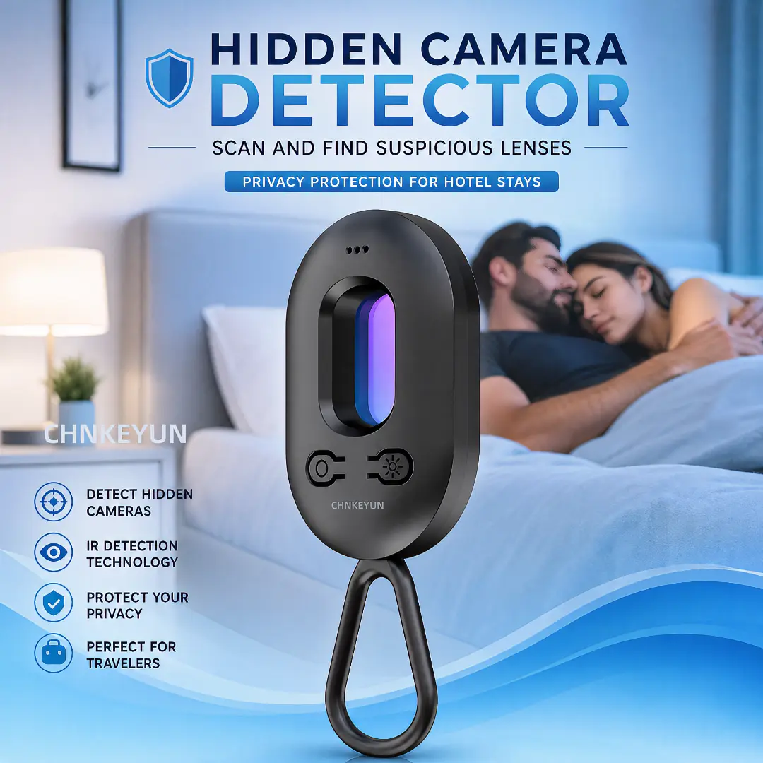 CHNKEYUN Hidden Camera Detectors,  Vibration sensor Door and window alarm, Spy Camera Detector,Anti-intrusion, 30H Working Time for Travel, Car, Bathroom, Office, Hotel, Airbnb, Rental
