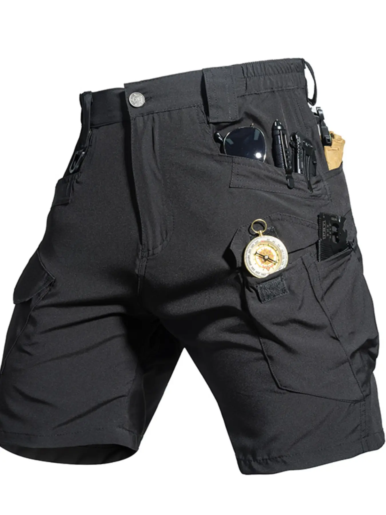 Men's Quick-Dry Shorts Lightweight Tactical Outdoor Workwear 6-Pocket Comfortable Breathable Outdoor Sports Shorts Bermuda shorts for Fishing & Hiking Leisure Shorts