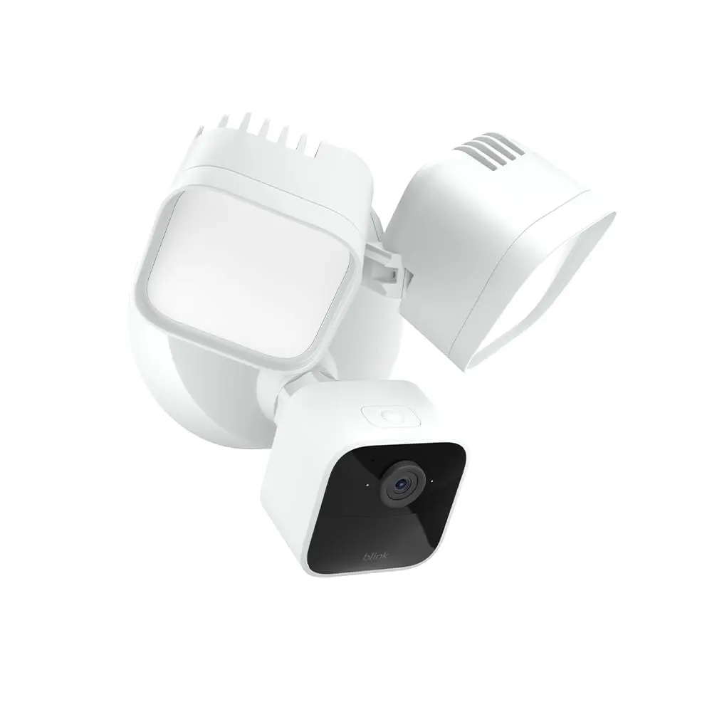 Blink Outdoor Floodlight Wired 1080p Security Camera with Motion Detection, Siren - White