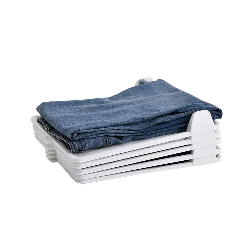 Stackable Lightweight PP Plastic Clothing Sorter Trays - Split Foldable Wardrobe/Drawer Organizer, Anti-Mess Garment Divider for Shirts Pants