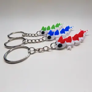Articulated Mini Dragon Keychain - Customizable Colors - 2.5&Quot; Long - Fantasy Accessory - Mythical Creature - Fidget Toy  - Fidget Keychain