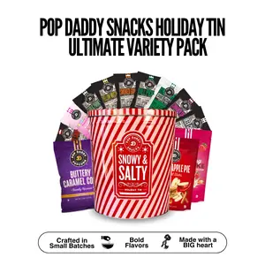 Pop Daddy Snacks Holiday Tin Ultimate Variety Pack