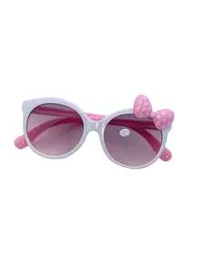 New Candy Color Bowknot Glasses, Unisex Fashion Kids Eyewear, Stylish Butterfly Knot Design, Suitable for Boys and Girls