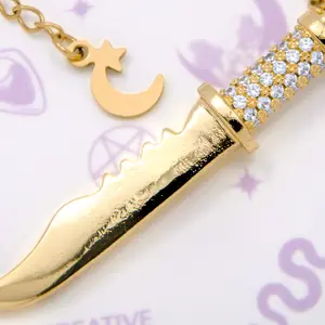Fatal Attraction Necklace-  Knives out! The perfect accessory for the tough and fearless
