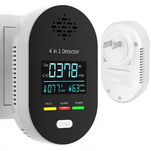 4-in-1 Portable Smart Detectors, Air Sensors with Temp & Humidity Display for Home, RV & Travel