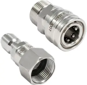 Tool Daily Pressure Washer Adapter Set with Swivel, M22 14mm to 3/8" Quick Connect, Stainless Steel Quick Disconnect Swivel for Power Washer Hose, 5000 PSI fathersdaygift