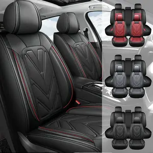 Fits For Toyota Tacoma Seat Covers 2005-2022 2023 2024 2025 Truck Crew Double Extended Cab TRD Sport Offroad Limited SR5 V6 Truck Airbag Compatible Car Cushions(Full Set/Black-Red)