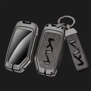 Leather Car Remote Key Case Cover for Kia Kn Sportage R Stinger Sorento Ceed Cerato Forte Niro Soul Telluride Gtline Accessories