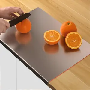 Stainless Steel Cutting Boards for Kitchen, Kneading Cutting Board Mats, Metal Cutting Board for Meat, Fruits, Vegetables, Bread, and Baking Small Cutting Boards (40 x 60cm/15.7 x 23.62 in)